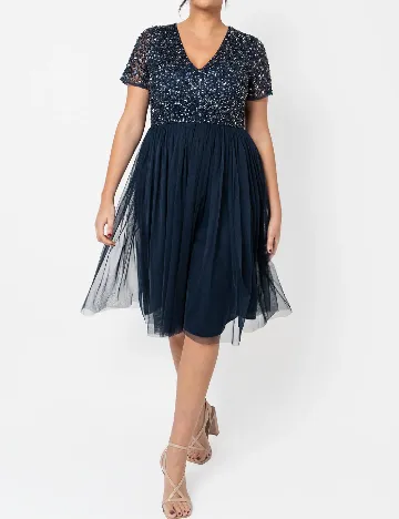 Rochie medie Maya Deluxe Curve, bleumarin