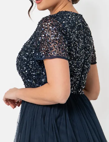 Rochie medie Maya Deluxe Curve, bleumarin