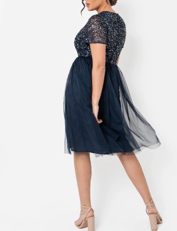 Rochie medie Maya Deluxe Curve, bleumarin