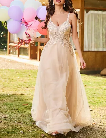 Rochie lunga SHEIN, crem