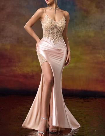 Rochie lunga SHEIN, crem