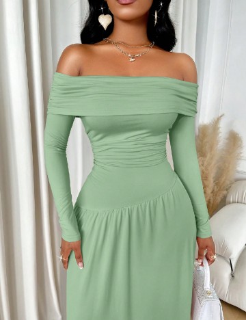 Rochie lunga SHEIN, verde
