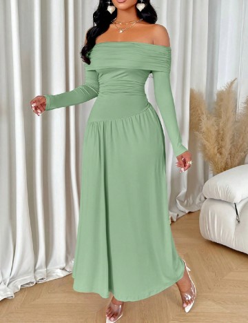 Rochie lunga SHEIN, verde