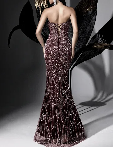 Rochie lunga Glamrae, maro