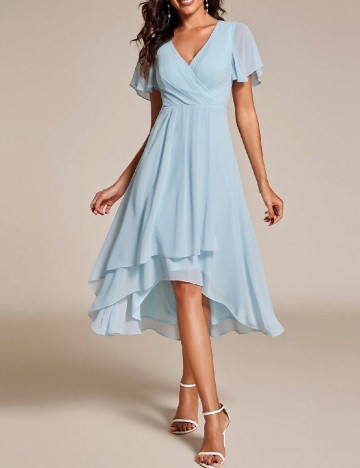 Rochie medie Ever-Pretty, bleu