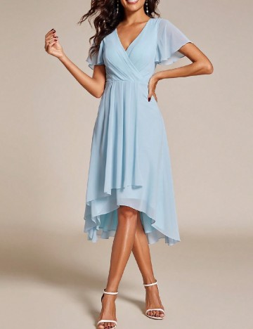 Rochie medie Ever-Pretty, bleu