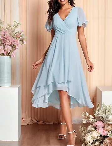 Rochie medie Ever-Pretty, bleu