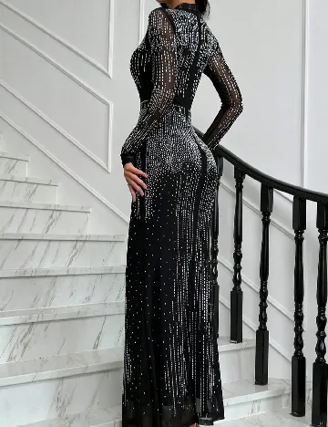 Rochie lunga QQ Fashion, negru