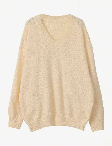 Pulover SHEIN CURVE, galben deschis