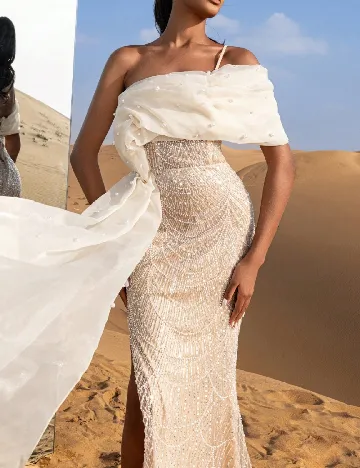 Rochie lunga SHEIN, crem