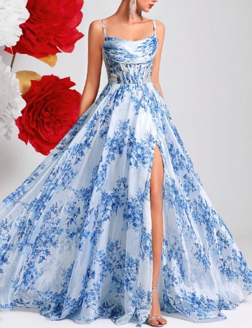 Rochie lunga ADYCE, albastru