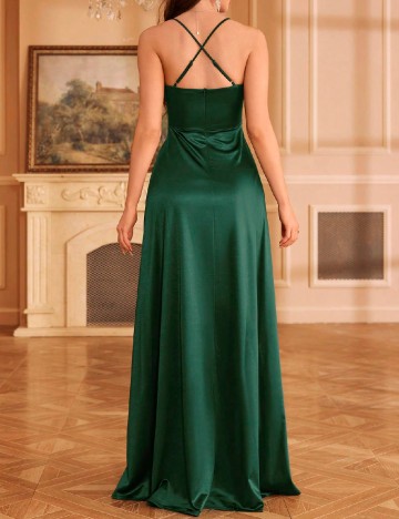 Rochie lunga MUXXN, verde
