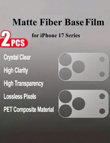 Set folie de sticla camera, iPhone 17 Pro Max 2 bucati SHEIN, transparent
