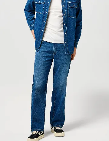 Blugi Wrangler, albastru
