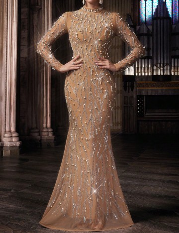 Rochie lunga LUVISTRUE, crem