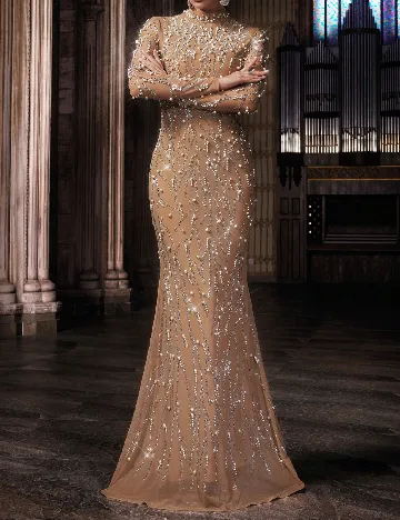 Rochie lunga LUVISTRUE, crem