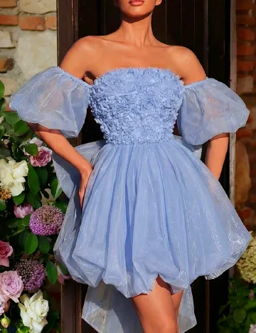 Rochie scurta Faeriesty, bleu