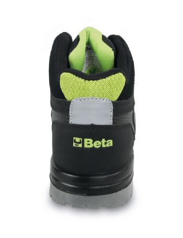 Adidasi de protecție cu varf metalic Beta, negru/verde
