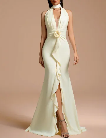 Rochie lunga SHEIN, crem