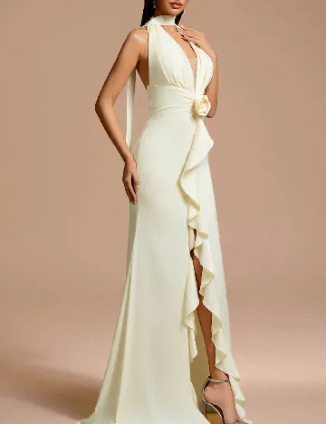 Rochie lunga SHEIN, crem