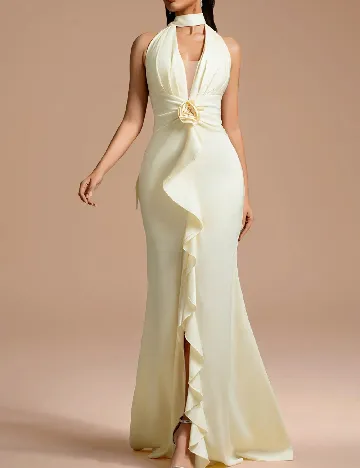 Rochie lunga SHEIN, crem