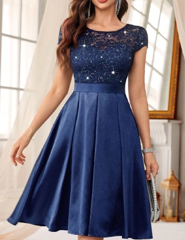 Rochie scurta Miusol, bleumarin