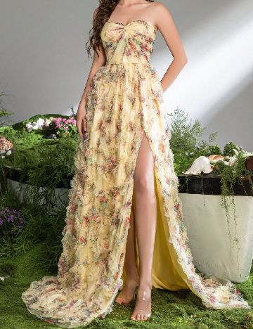 Rochie lunga Faeriesty, floral print