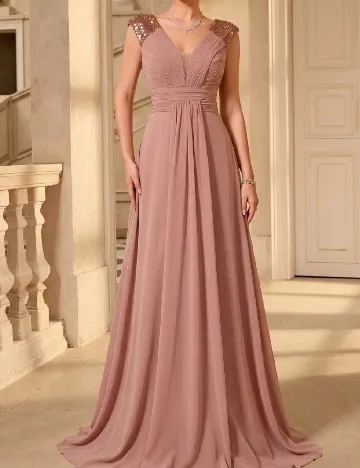 Rochie lunga UNITHORSE, roz