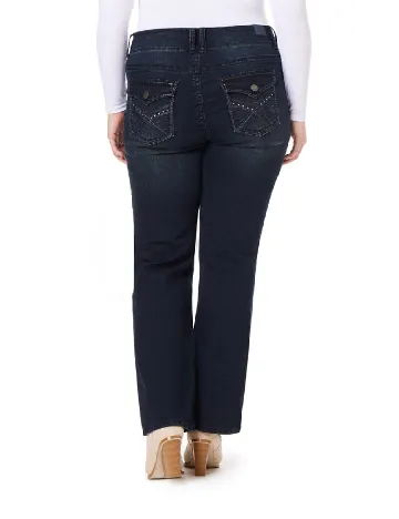 Blugi Wallflower Plus Size, bleumarin