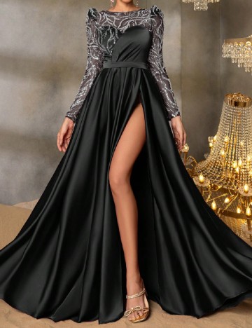 Rochie lunga Faeriesty, negru