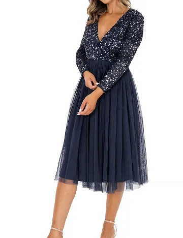 Rochie medie Maya Deluxe Curve, bleumarin