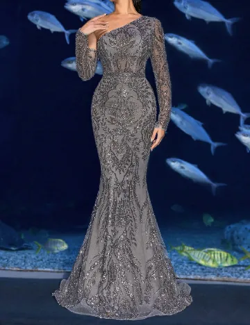 Rochie lunga Faeriesty, gri