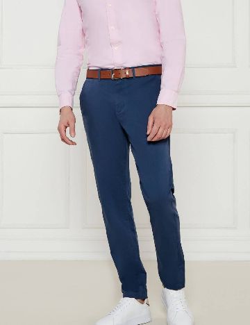 Pantaloni Tommy Hilfiger, albastru