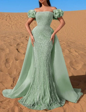 Rochie lunga Faeriesty, verde