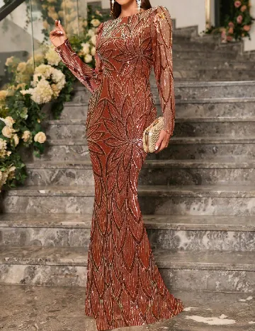 Rochie lunga UNITHORSE, maro