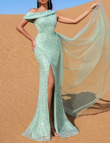 Rochie lunga Faeriesty, verde