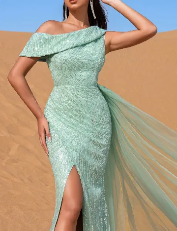 Rochie lunga Faeriesty, verde