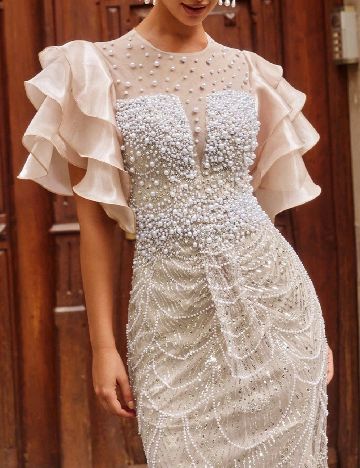 Rochie lunga SHEIN, crem
