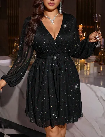 Rochie scurta SHEIN CURVE, negru