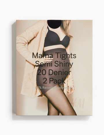 Set ciorapi 20 den 2 perechi H&M MAMA, negru