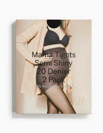 Set ciorapi 20 den 2 perechi H&M MAMA, negru