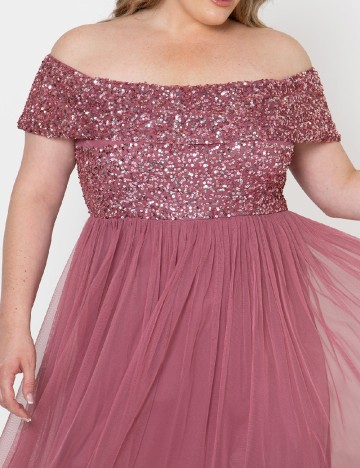 Rochie lunga Maya Deluxe Curve, roz