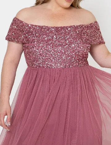Rochie lunga Maya Deluxe Curve, roz