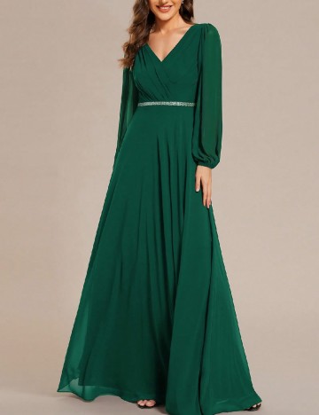 Rochie lunga Ever-Pretty, verde