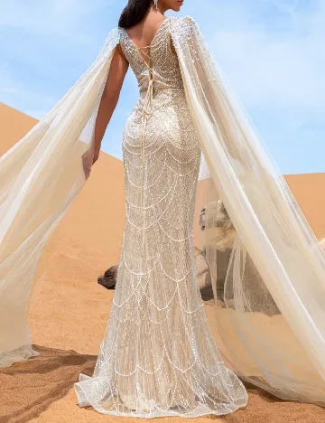 Rochie lunga Faeriesty, crem