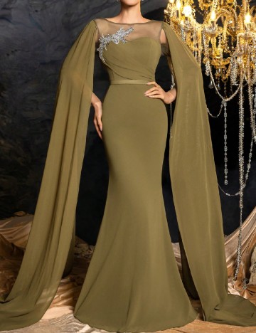 Rochie lunga Faeriesty, verde