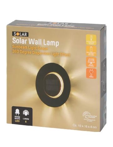 Lampa solara ACTION, negru