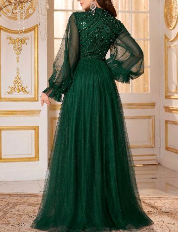 Rochie lunga Supgir, verde