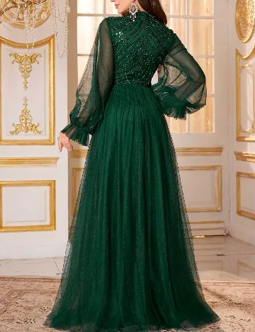 Rochie lunga Supgir, verde