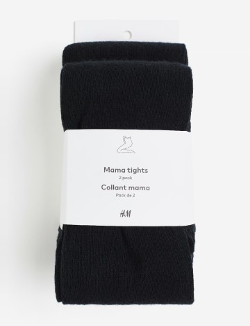 Set ciorapi 2 perechi H&M MAMA, negru